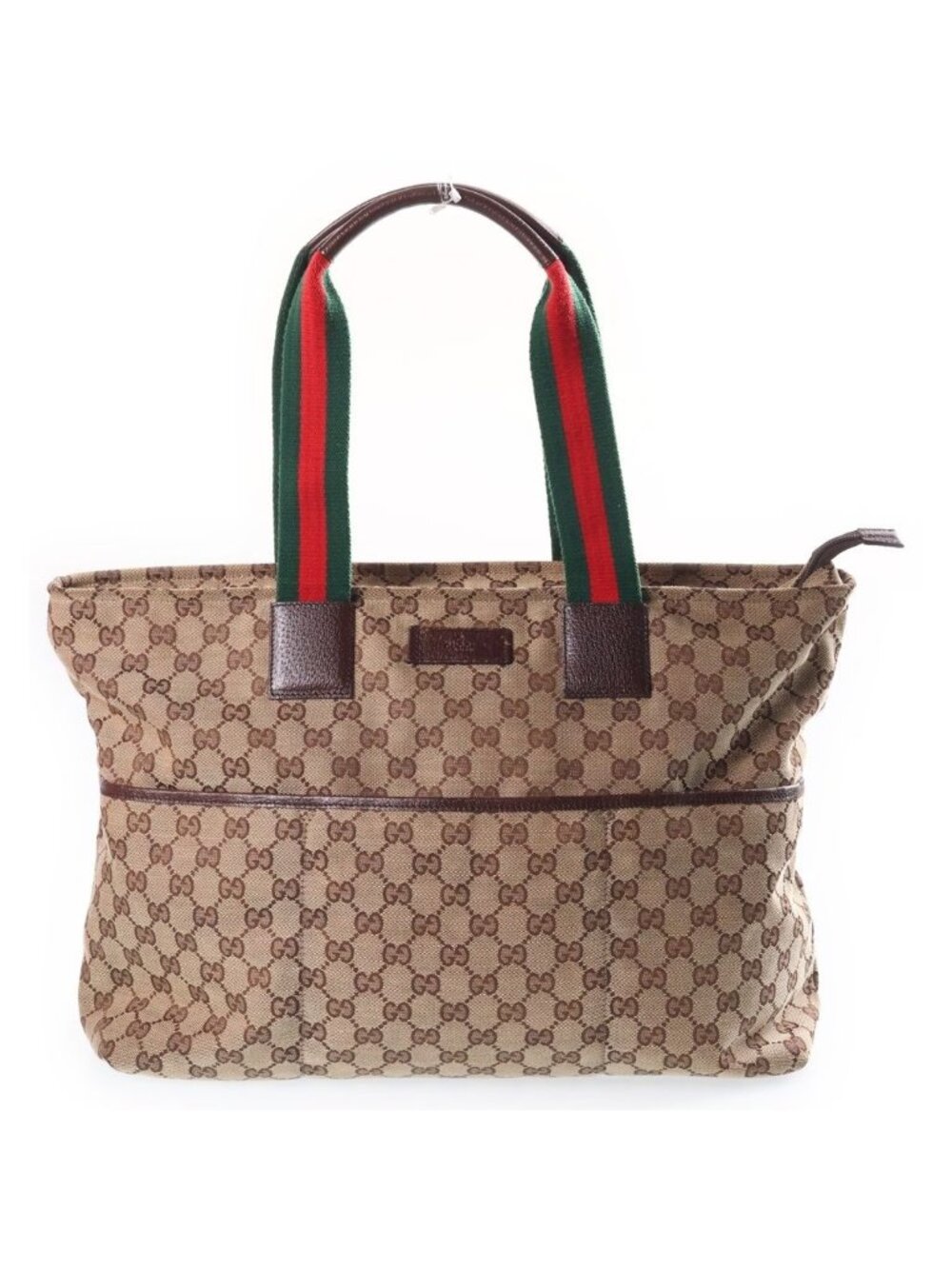 Gucci GG Pattern Sherry Line Tote Bag Brown Jacquard